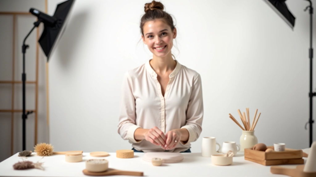 Personne photographiant des produits artisanaux