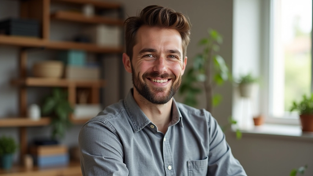 Entrepreneur créatif travaillant à son bureau avec projets artisanaux, ordinateur portable et matériel créatif